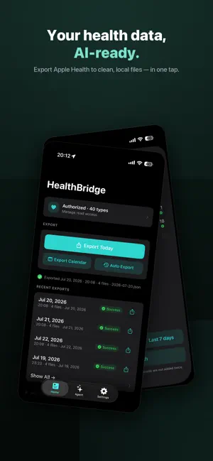HealthBridge: Health Export screenshot 1