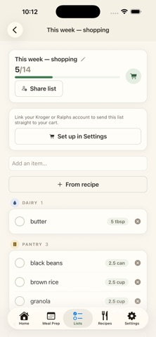 Harvo: Meal Prep & Macros iPhone screenshot