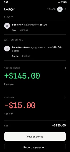 Ledger — Who owes you screenshot 1