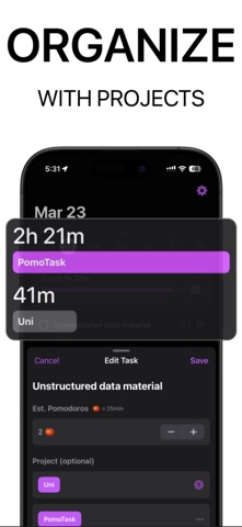 Focus to do: PomoTask Screenshot 4 of 5