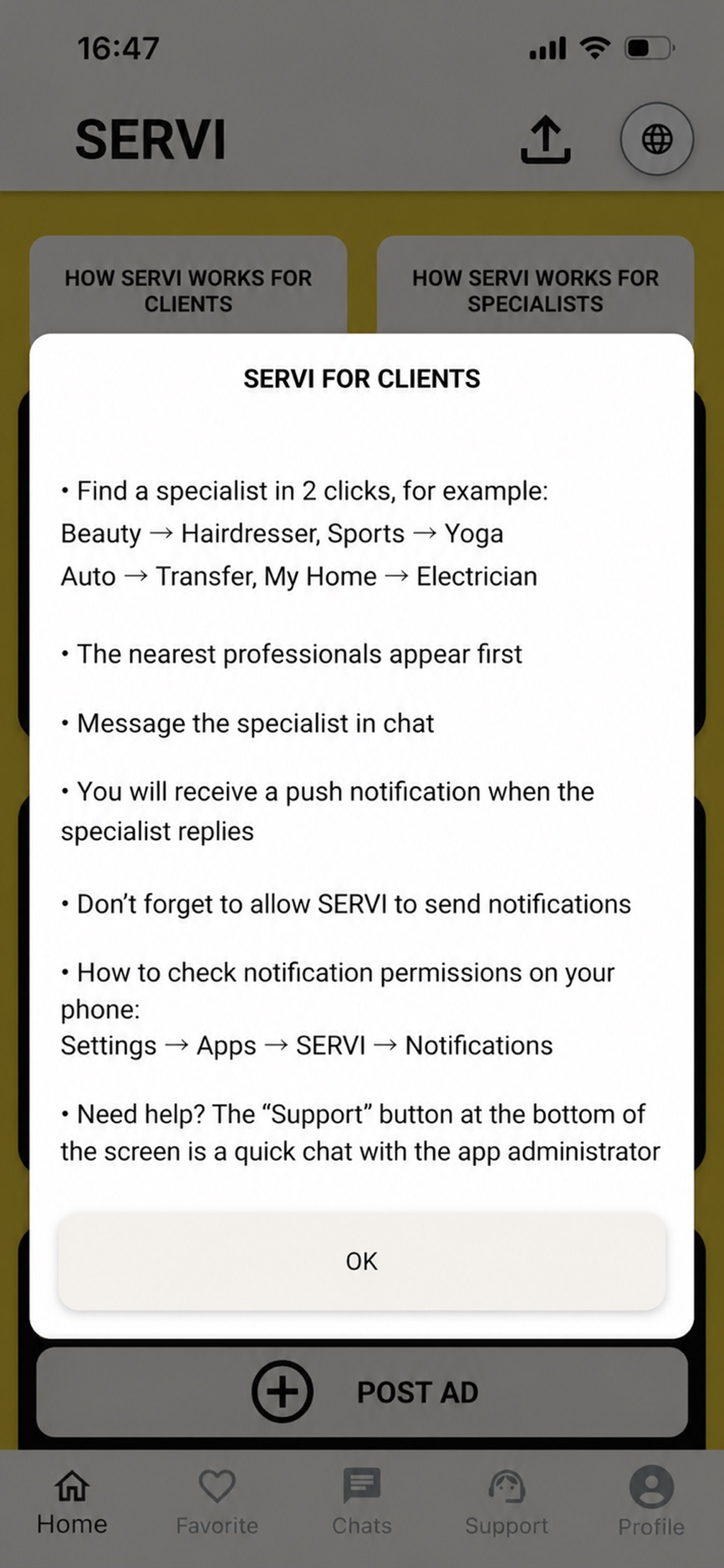 SERVI – Profesionales cerca screenshot 2