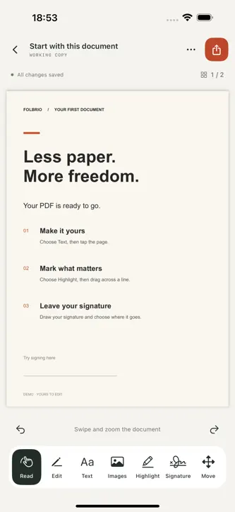 PDF Editor & Scanner: Folbrio screenshot 2