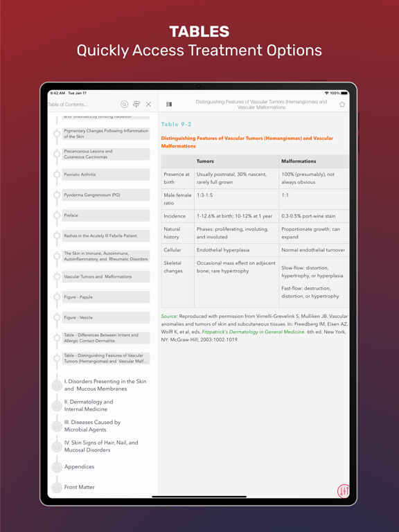 Fitzpatrick's Color Atlas iPad screenshot 4 - Medical app
