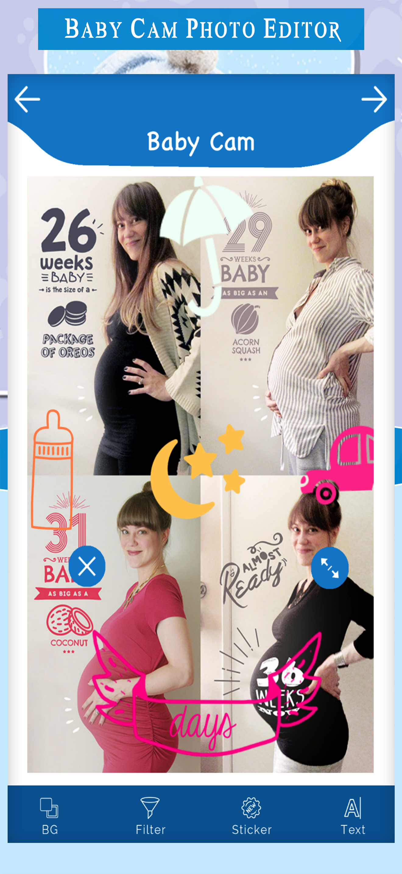 Baby Cam : Pregnancy Milestone screenshot 4