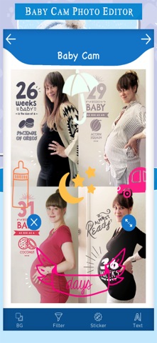 Baby Cam : Pregnancy Milestone iPhone screenshot