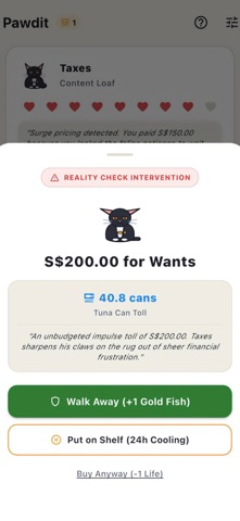 Pawdit: Cat Expense Tracker screenshot 1