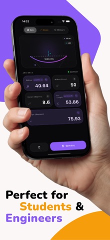 Slope Calculator & Arc Finder iPhone screenshot
