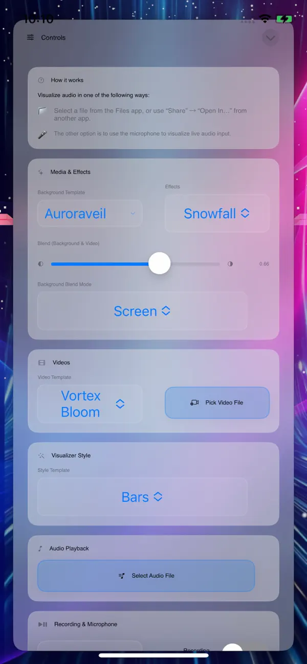 Screenshot #1 pour AudioViz