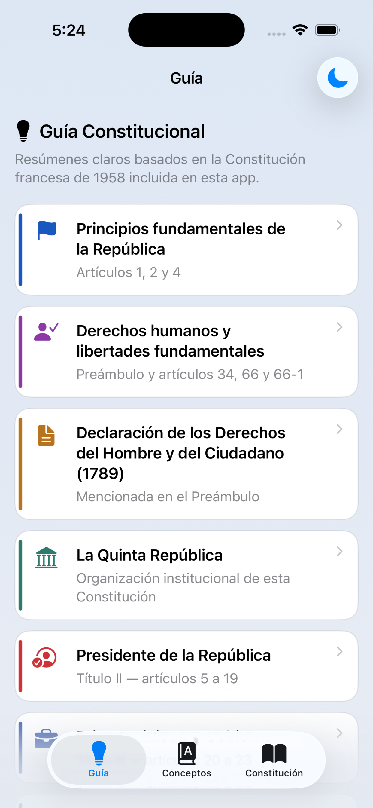 Constitution de France screenshot 3