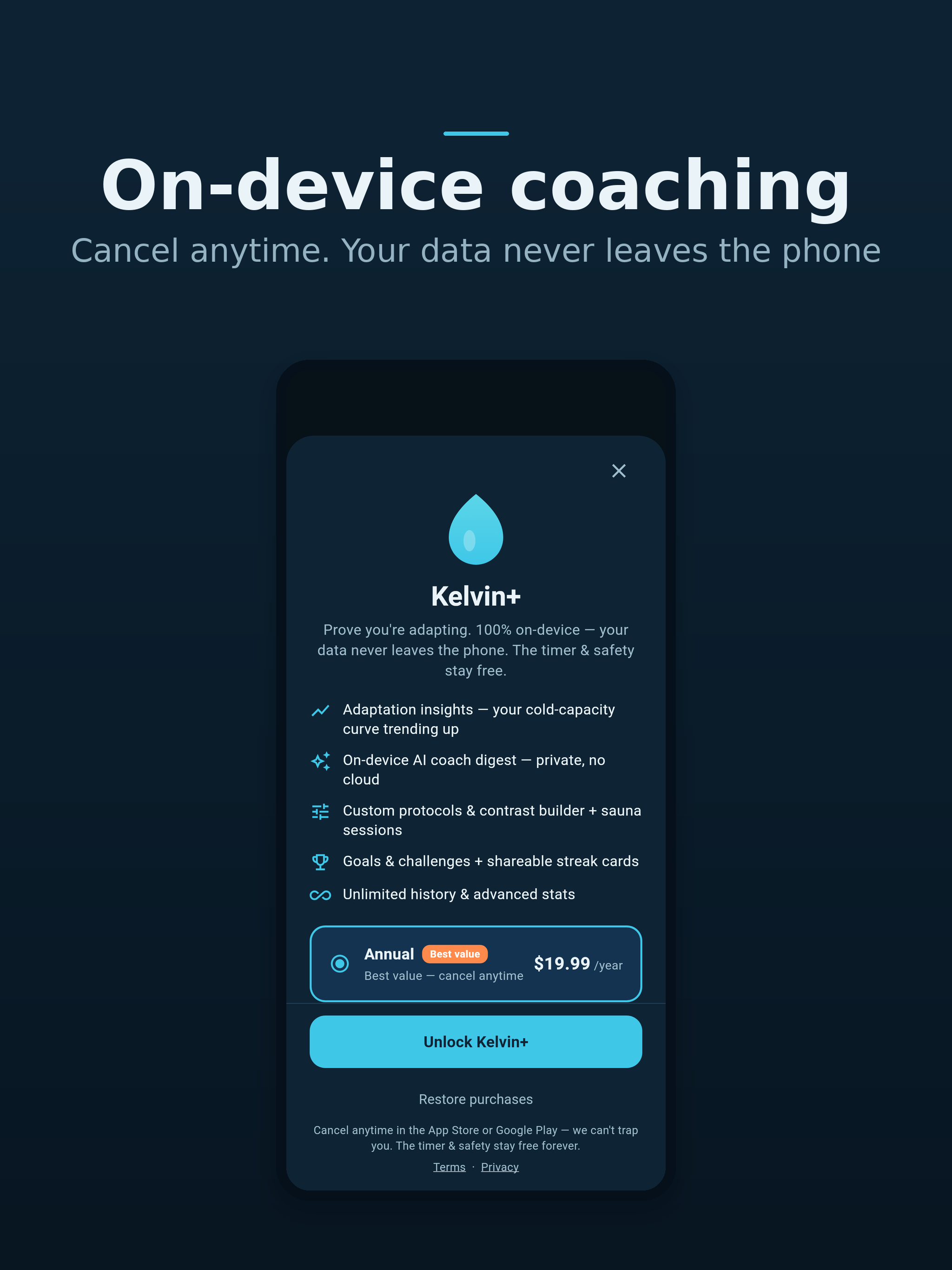 Kelvin: Cold Plunge Tracker