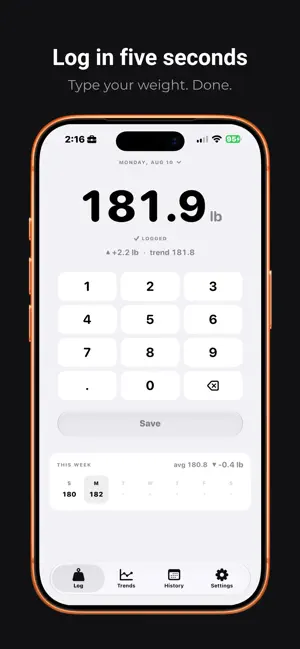Ounce – Weight Trends screenshot 1