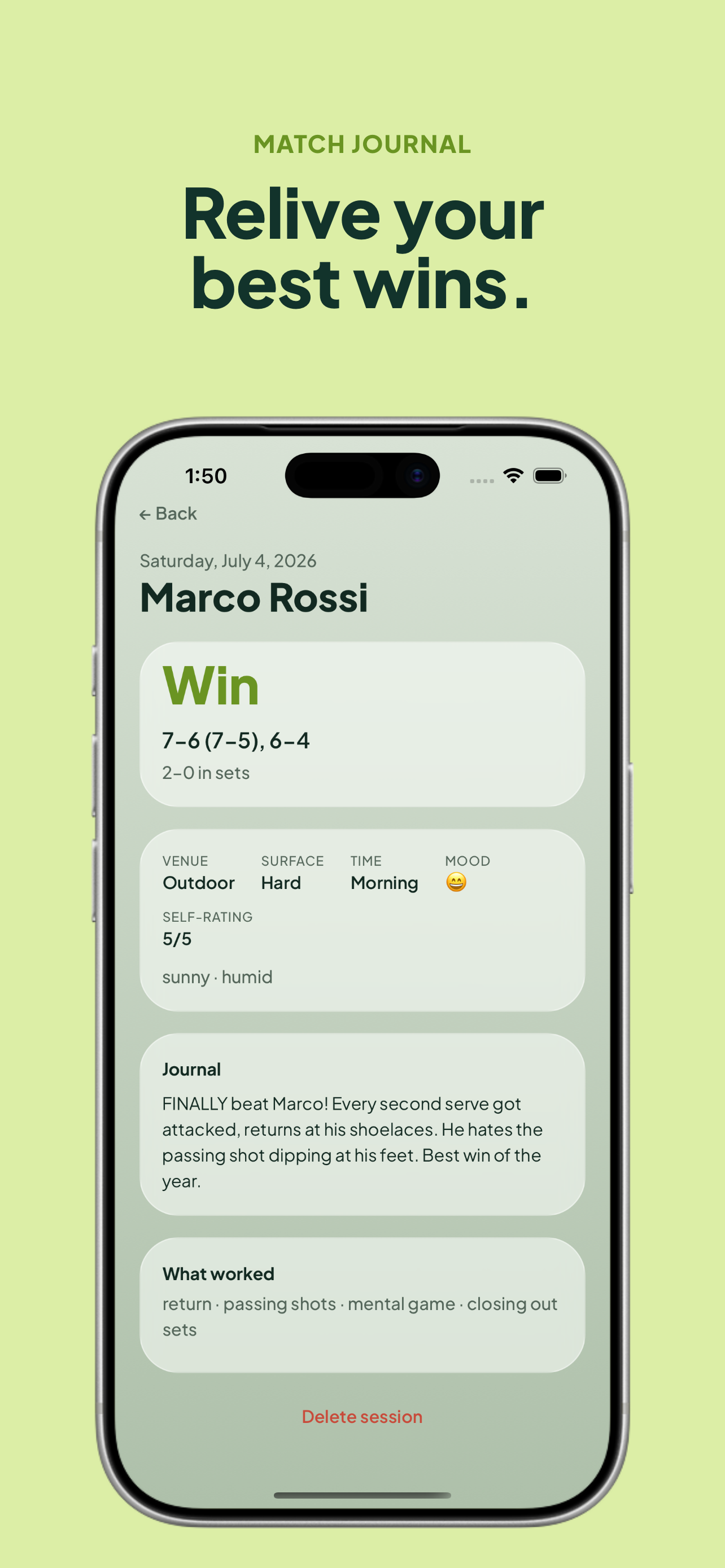 tete — Tennis Journal & Notes screenshot 6