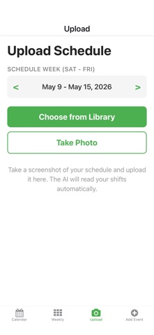 SnapShift: Schedule Scanner screenshot