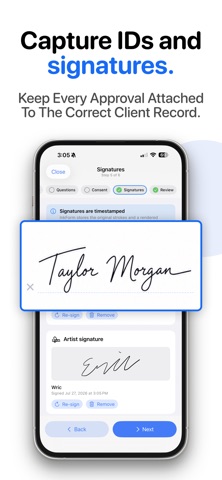 Tattoo Consent Forms: InkForm iPhone screenshot