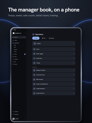 Handoff Shifts iPad screenshot