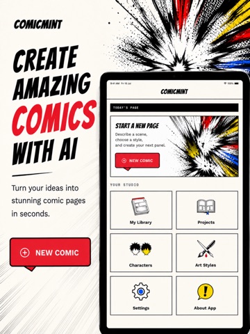 ComicMint - AI Comic Generator iPad screenshot