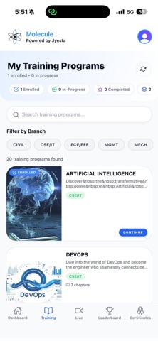 Molecule LMS screenshot