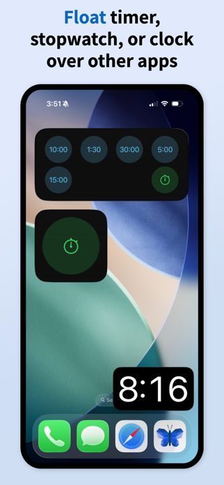 Pop Out Timer Stopwatch Clock Screenshot 1 of 7
