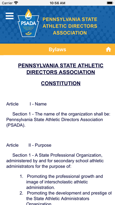 PSADA News Screenshot
