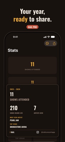 Rail: Concert Log & Setlist Screenshot 5 of 5