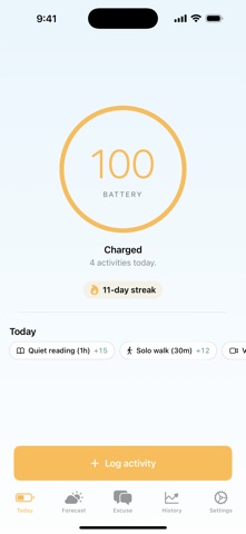 Solca — Social Battery Tracker iPhone screenshot