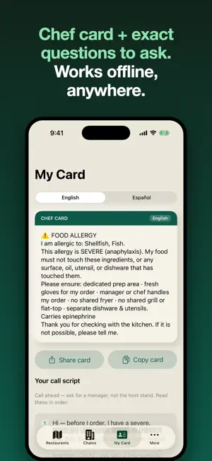 ClearKitchen: Allergy Dining screenshot 3