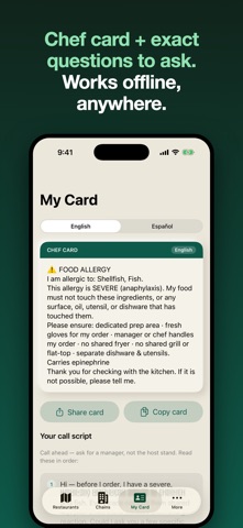 ClearKitchen: Allergy Dining Screenshot 3 of 3