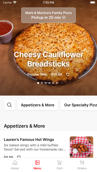 Screenshot 2 of Mark & Monica’s Pizza To Go App