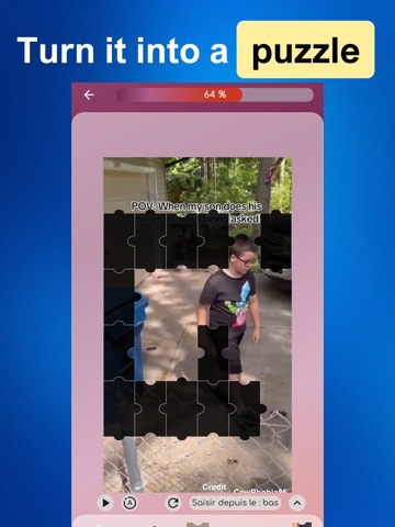 Video puzzle classic iPad screenshot