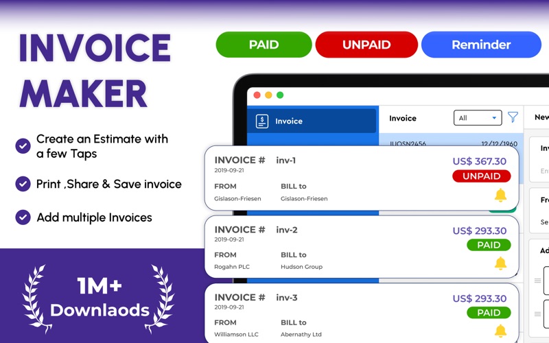 Invoice Maker: Simple Estimate Screenshot 1 of 5