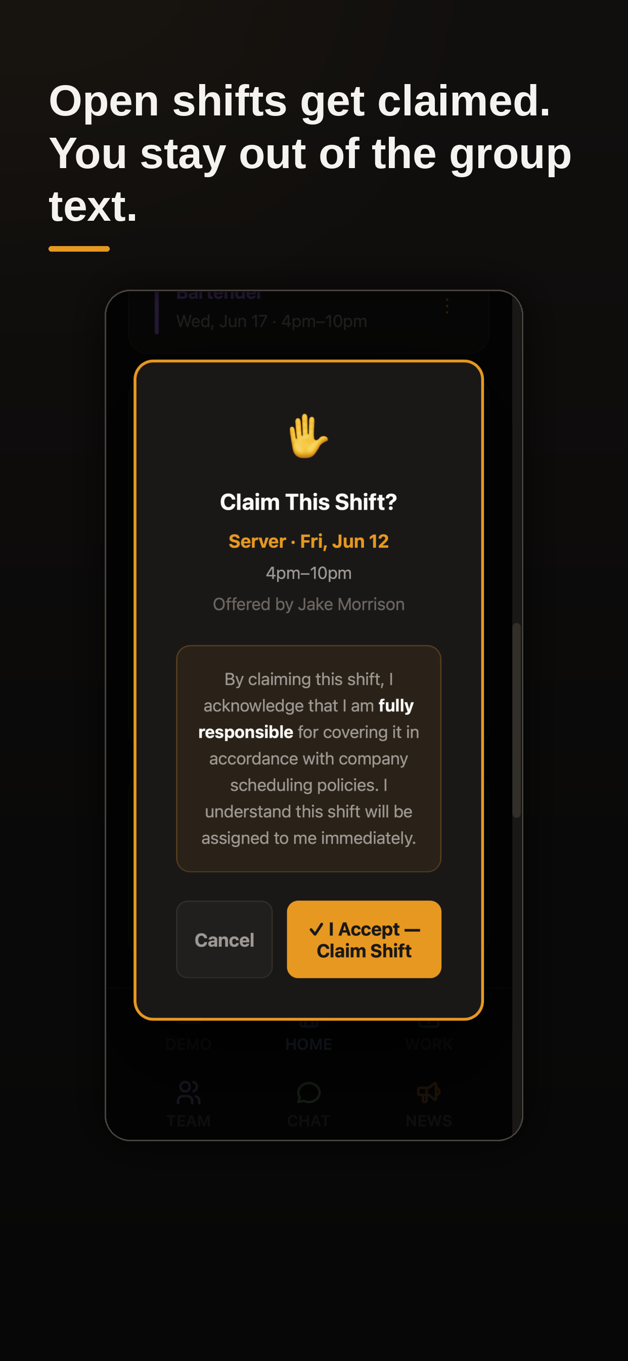 ExpoShift: Restaurant Shifts screenshot 4