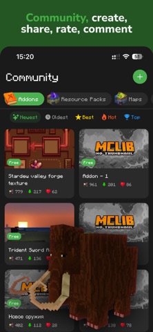 MCLIB Servers & Addons MCPE iPhone screenshot