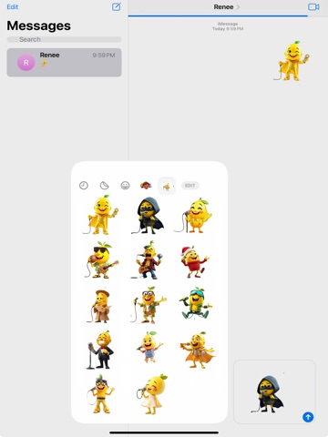 Singing Lemon Stickers iPad screenshot