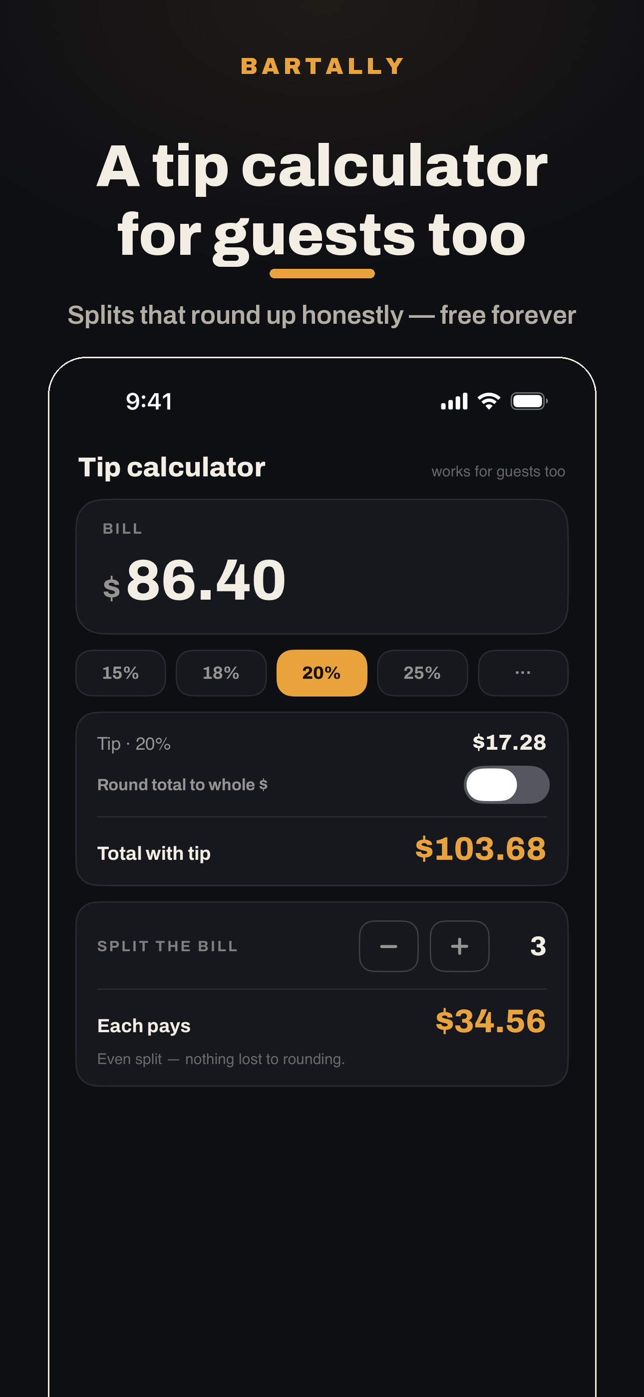 Bartally: Tip Tracker screenshot 7