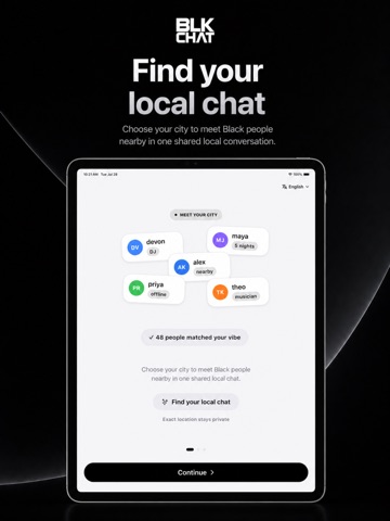 BLK Chat: Meet Black People iPad screenshot
