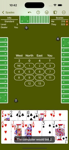 Spades - Expert AI iPhone screenshot