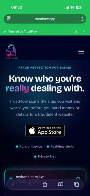 TrustFlow: Scam Site Detector screenshot 1