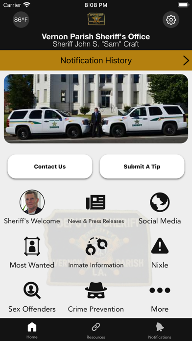 Screenshot 2 of Vernon Parish Sheriff's Office App