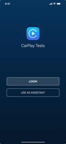 CarPlay Tests のスクリーンショット