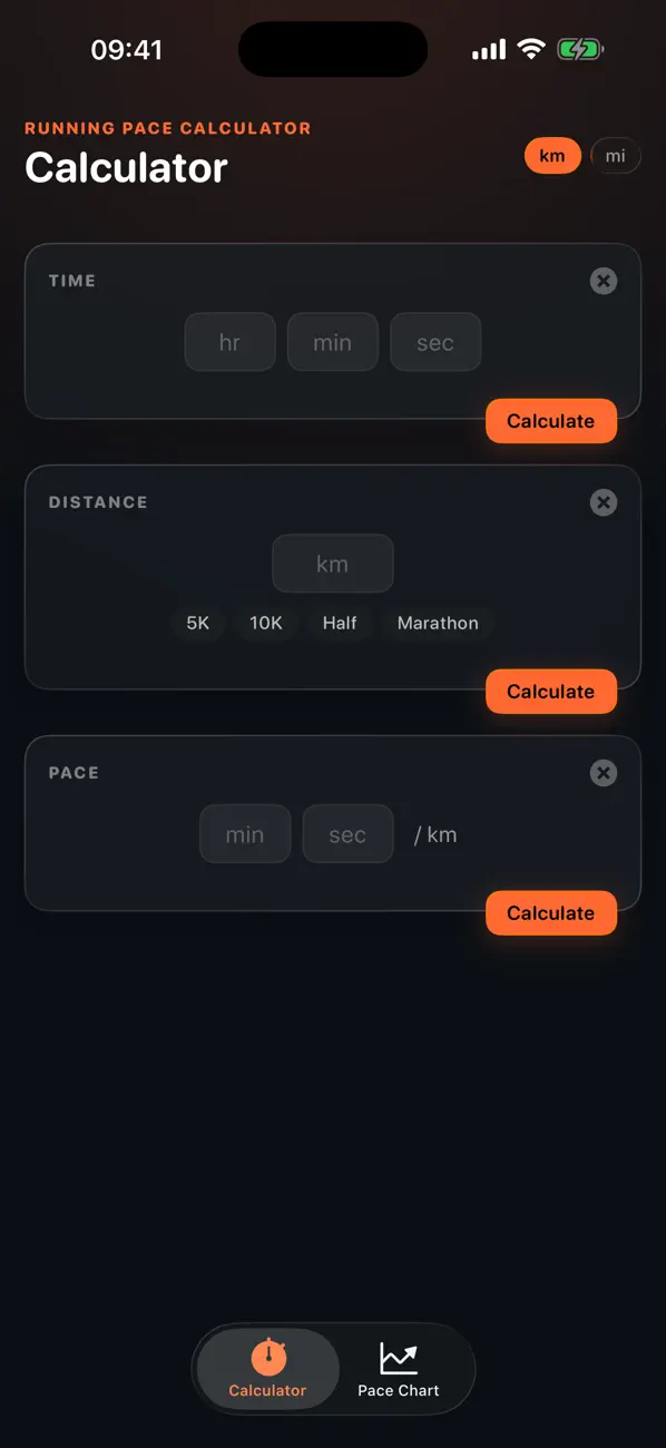 Screenshot #1 pour Race Pace Calculator