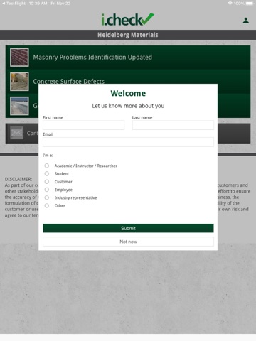 iCheck by Heidelberg Materials iPad screenshot