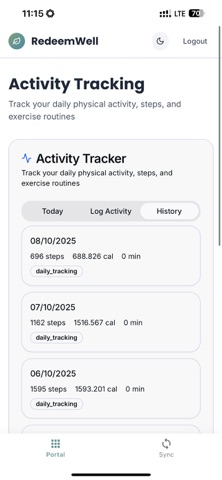 RedeemWellBeing screenshot