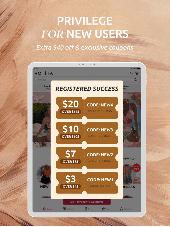 Rotita - Online Shopping iPad screenshot 2 - Shopping app