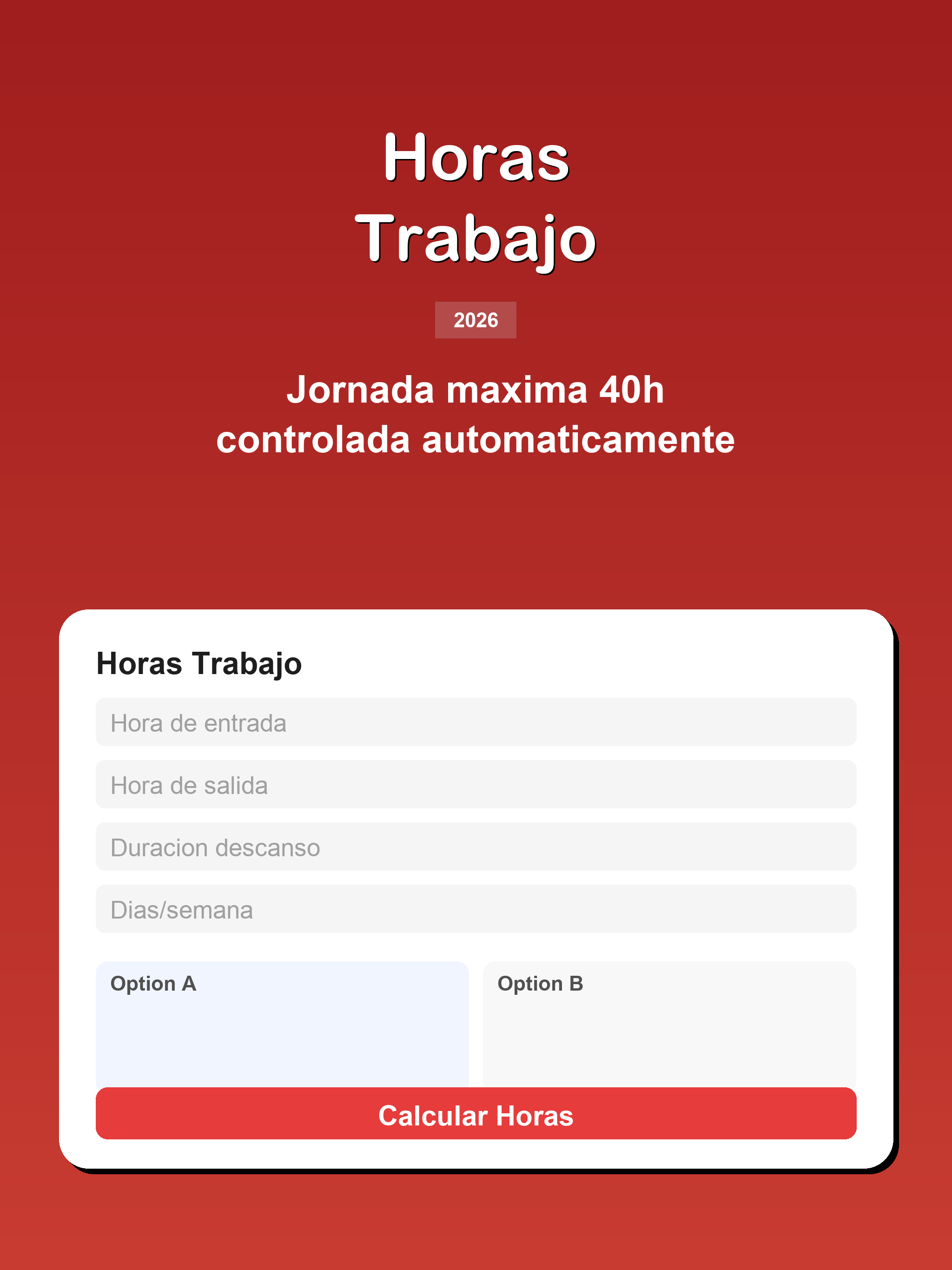 Calculadora Horas Trabajo
