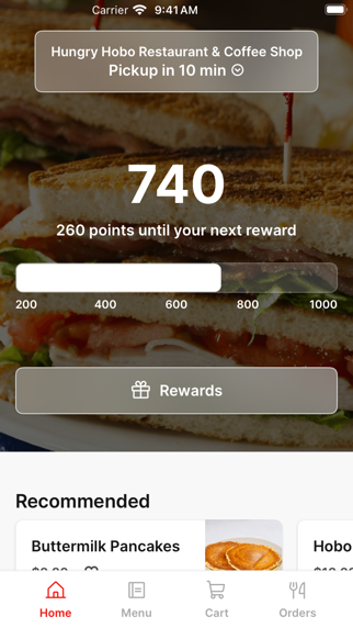 Hungry Hobo Coffee Shop iPhone screenshot 1 - Food & Drink app