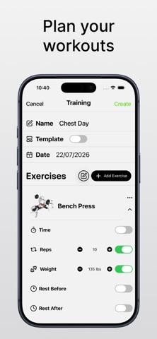 Jofit : Workout Tracker & Log Screenshot 3 of 4