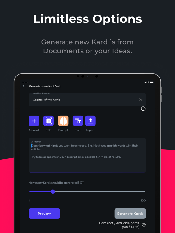 Flashcards Maker - KardsAI iPad screenshot 6 - Education app