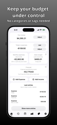 Finisive - Simple Daily Budget screenshot