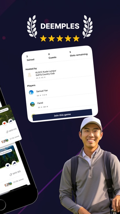 Deemples - Find Golf Buddies