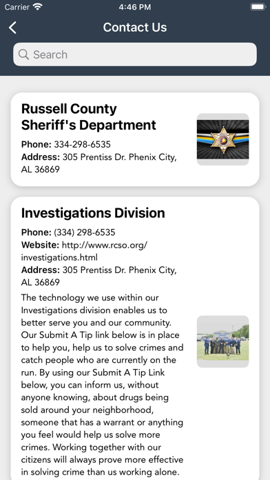Russell County Sheriff AL Screenshot